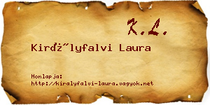 Királyfalvi Laura névjegykártya